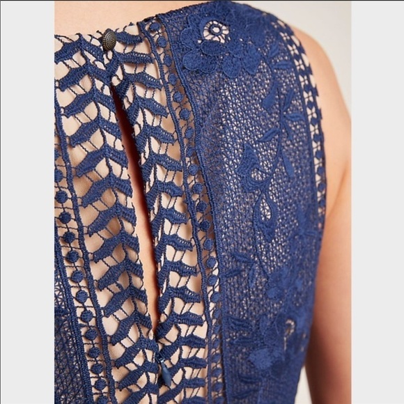 Nwt Anthropologie Georgia Mini Dress Navy Small - Picture 2 of 10